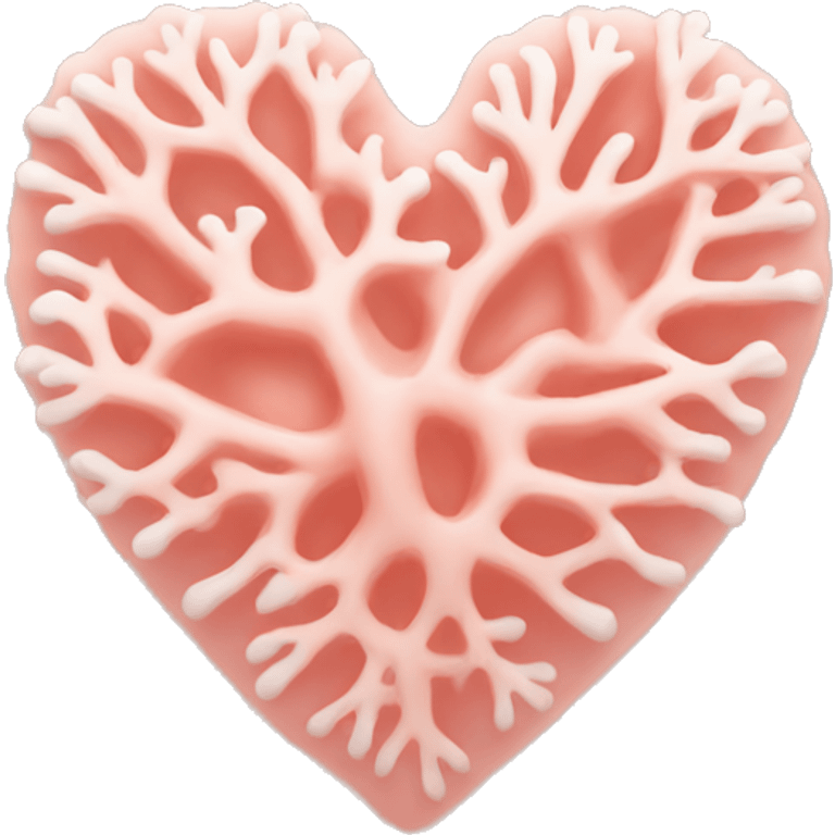 very pale coral heart shape emoji