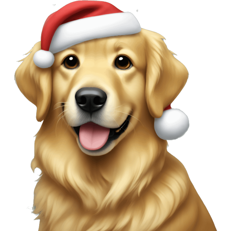 Golden retriever Christmas  emoji