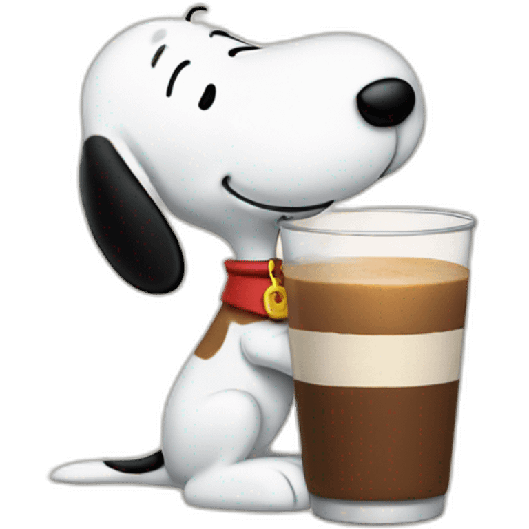 Snoopy drinking chai  emoji