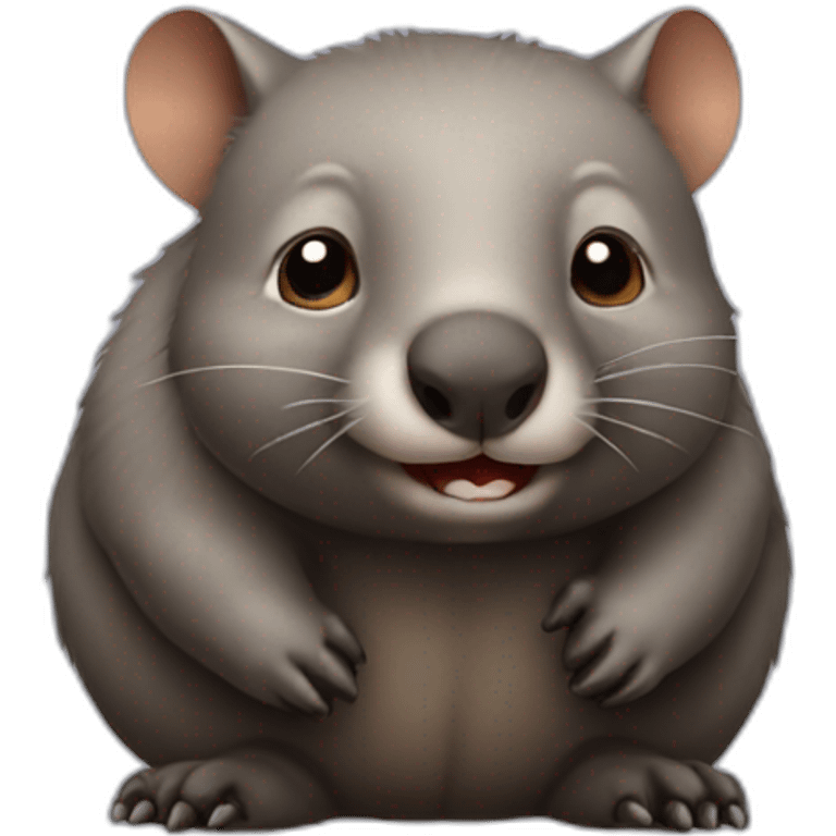 Wombat sitting up emoji