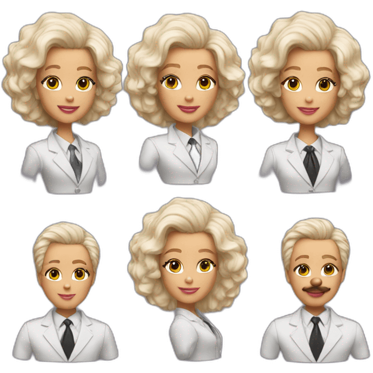 Einstein-barbie-style emoji