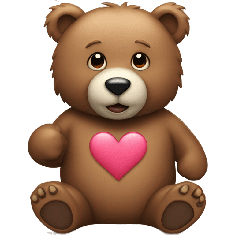 Bear with hearr emoji