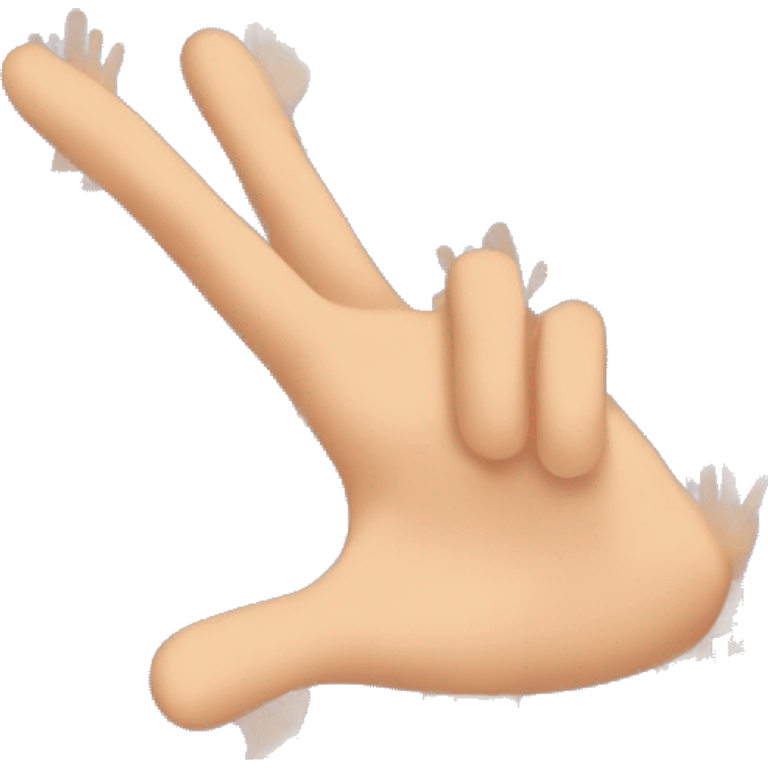 A side view of a hand with fingers extended and pinky slightly raised appears as if moving from left to right  emoji