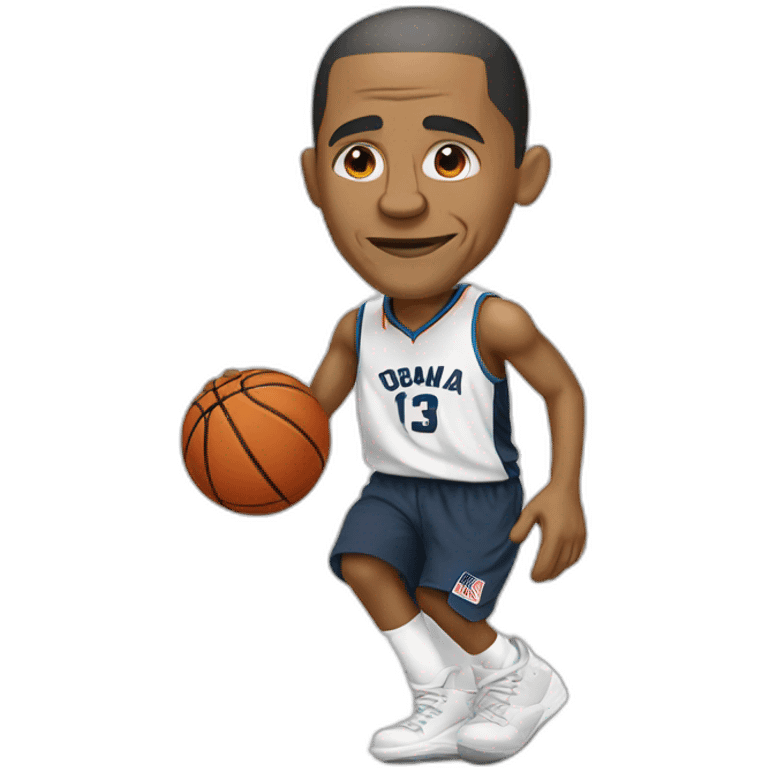 obama playing basketball emoji