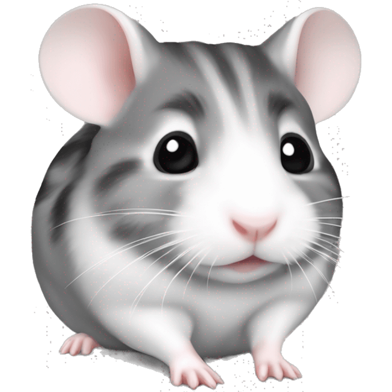 Realistic grey dwarf hamster  emoji