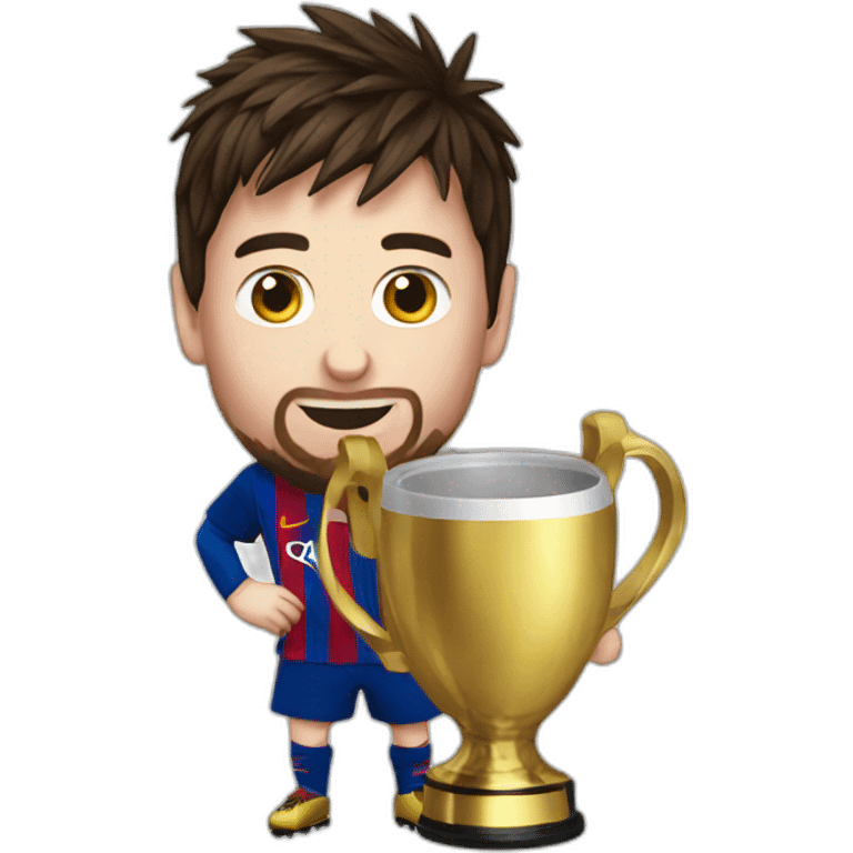 messi with cup world  emoji