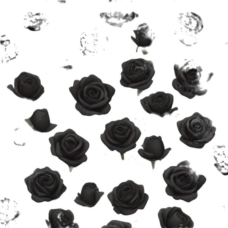 Bouquet of black roses emoji