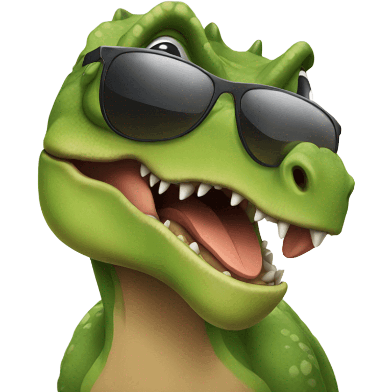 Dinosaur wearing sunglasses  emoji