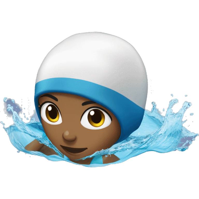 Girl swimmer freestyle in the pool emoji