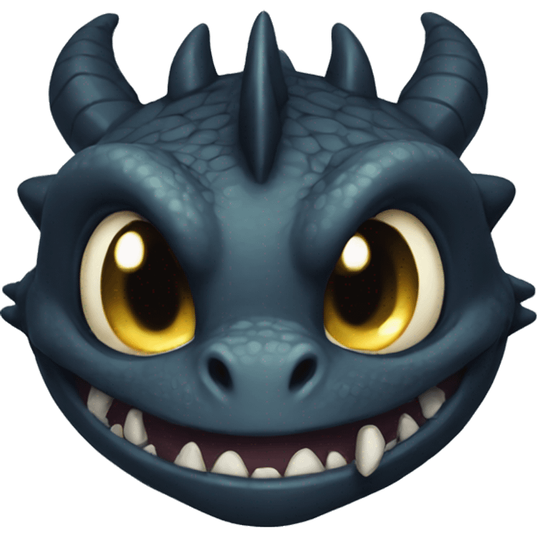 Toothless dragon head emoji