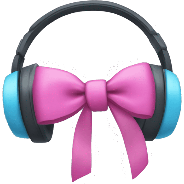 Headphones with a bow  emoji