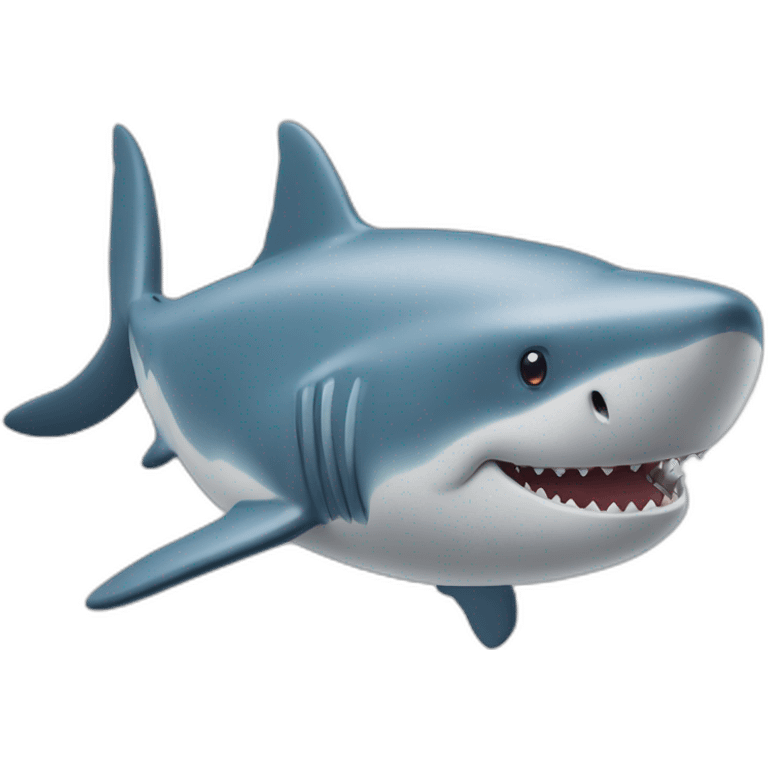 Dauphin faisons un câlin à un requin emoji