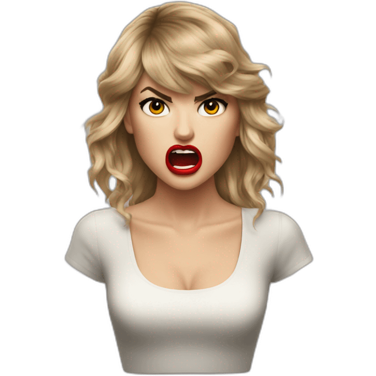 Taylor Swift red angry emoji