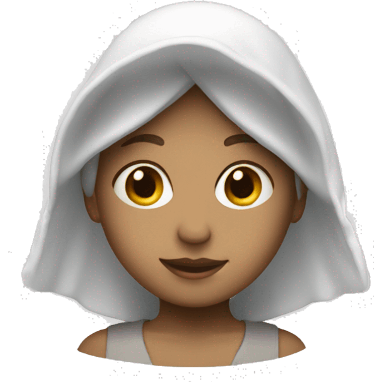 White bonnet with wings emoji