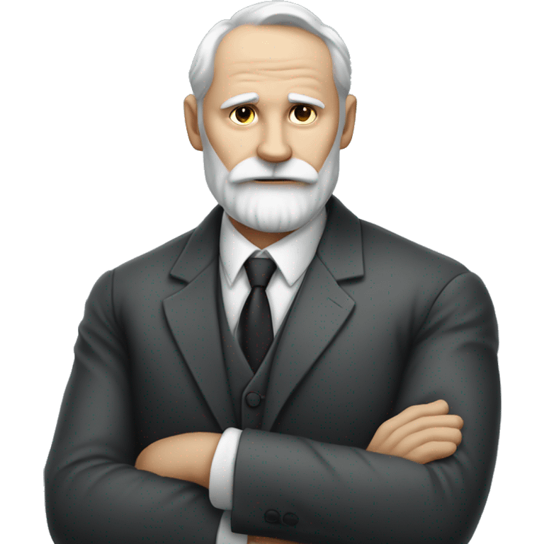 Ivan Pavlov in a suit with his arms crossed emoji