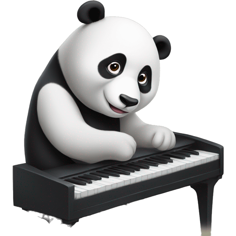 panda plays piano emoji