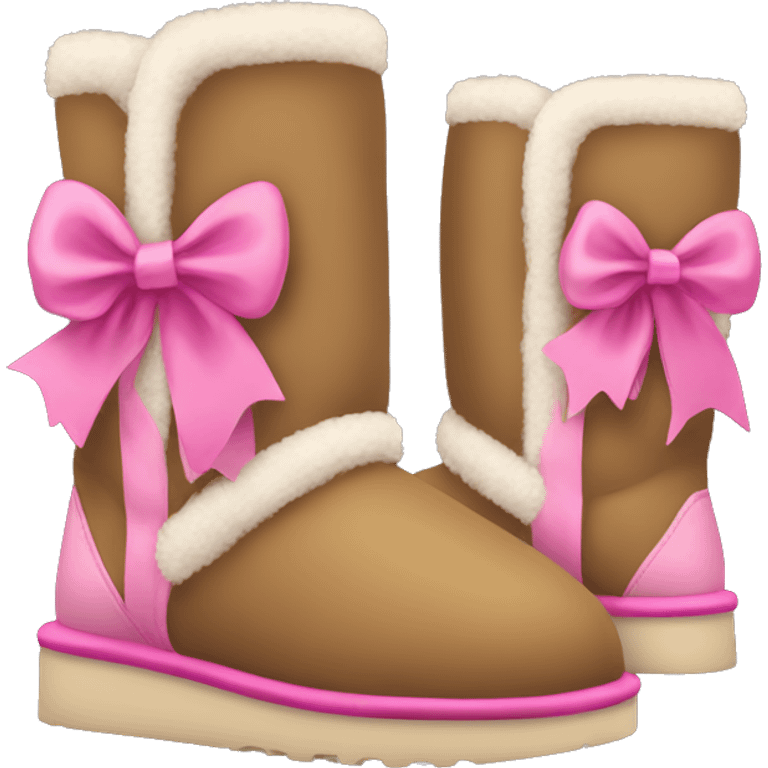 Uggs with pink bows emoji