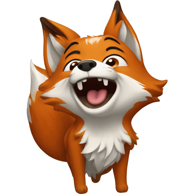 Laughing fox emoji