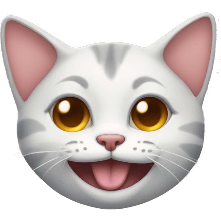 Cat winking with tongue out emoji