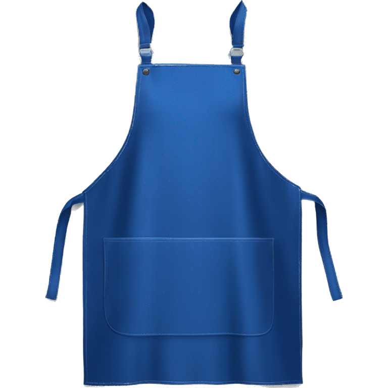 Realistic isolated cobalt blue kitchen apron. emoji