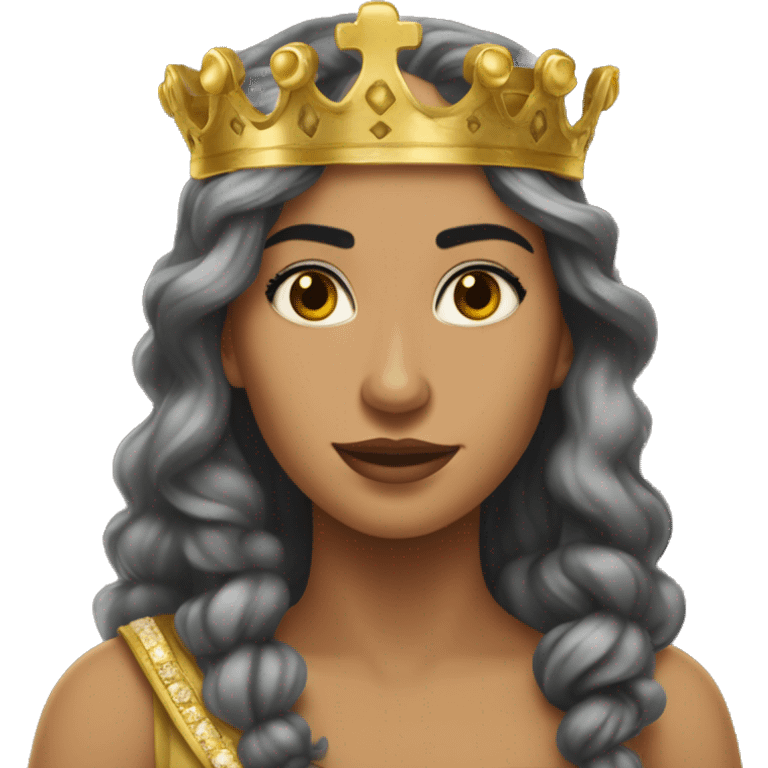 Alyssa la reine carthage avec une couronne d'or emoji