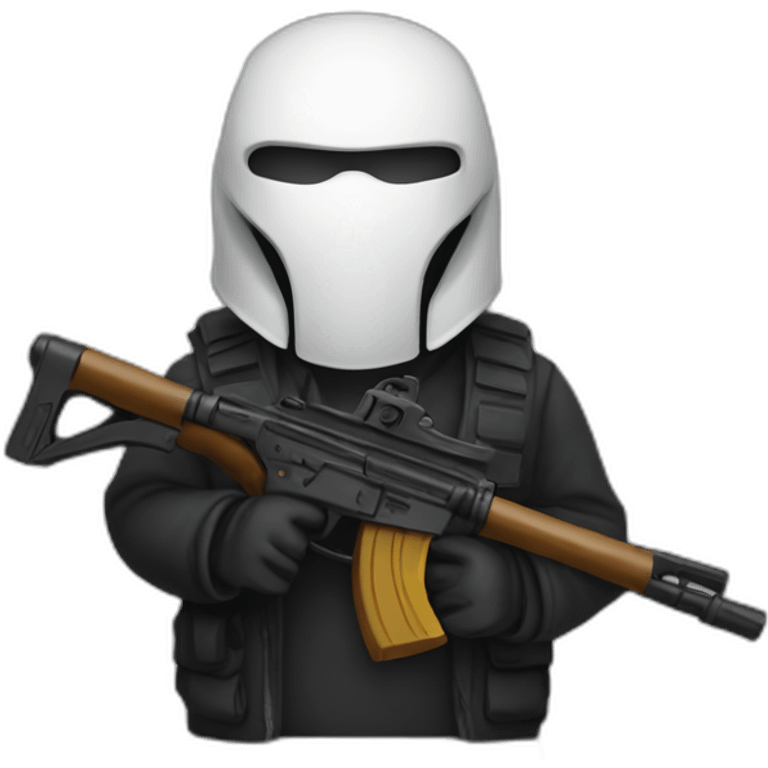 Anonymous with weapon emoji