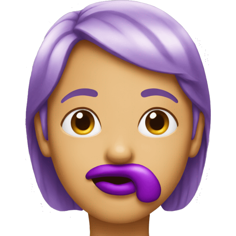 Purple kiss emoji  emoji