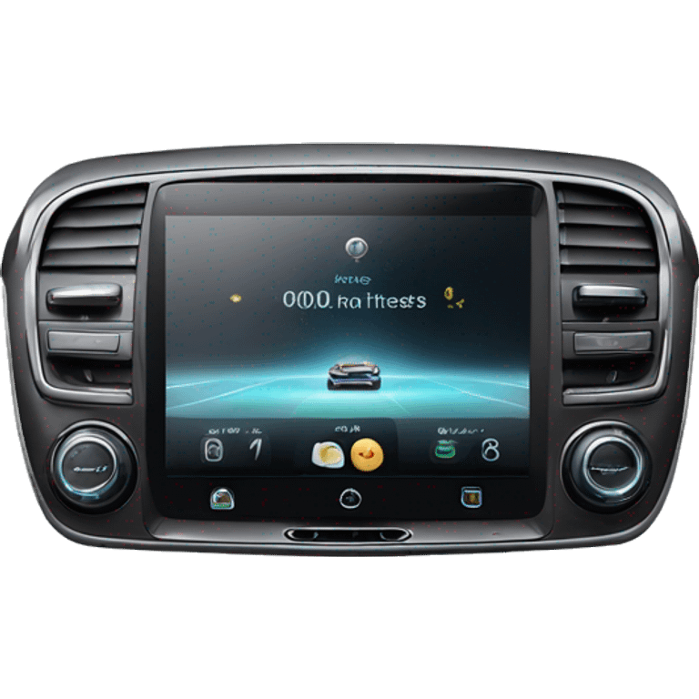 mercedes car head unit showing an application named GazeOfInterest emoji