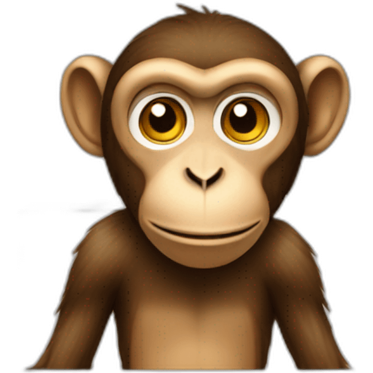 monkey on a computer emoji