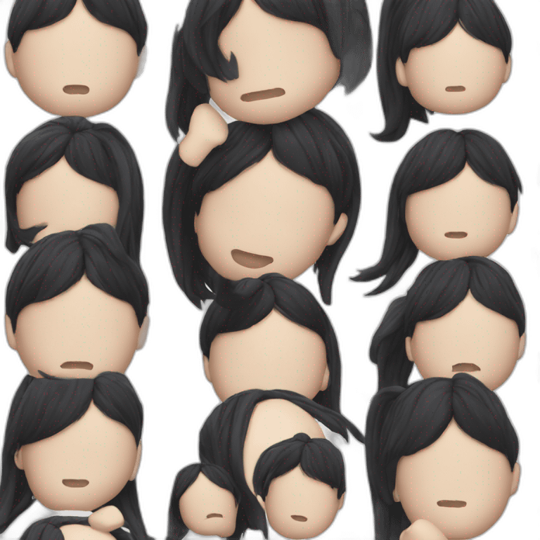 Billie eilish black hair emoji