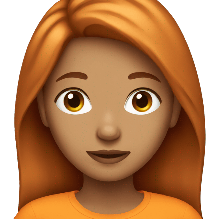 Orange brown haired girl  emoji