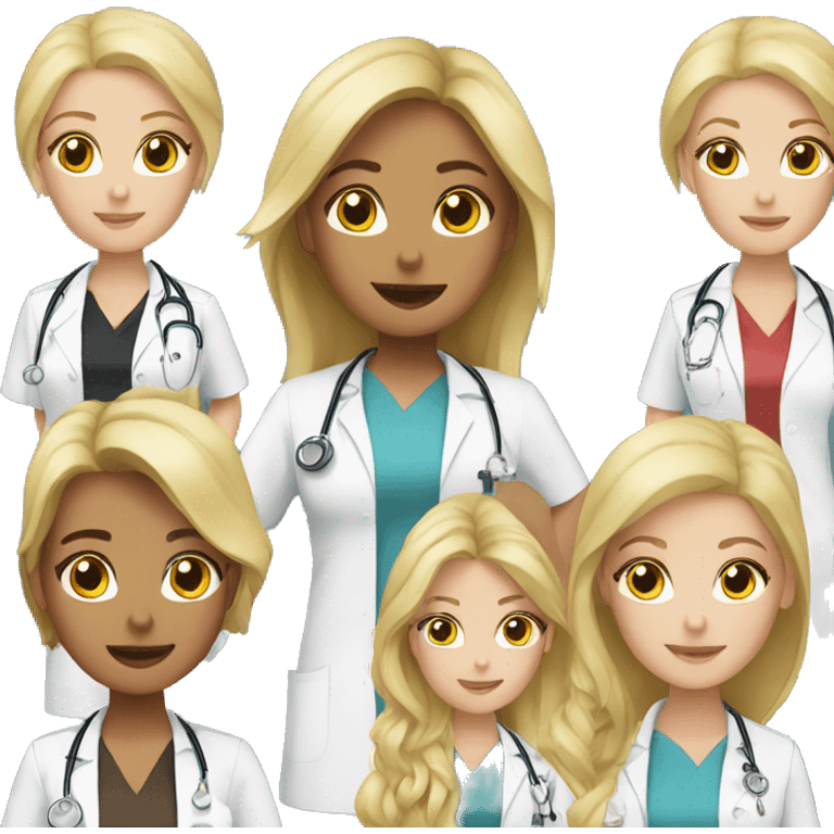 2 blonde doctor girls emoji