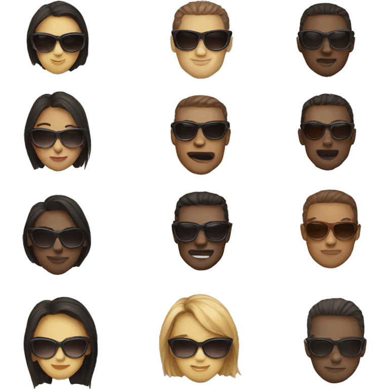 people with sunglasses emoji