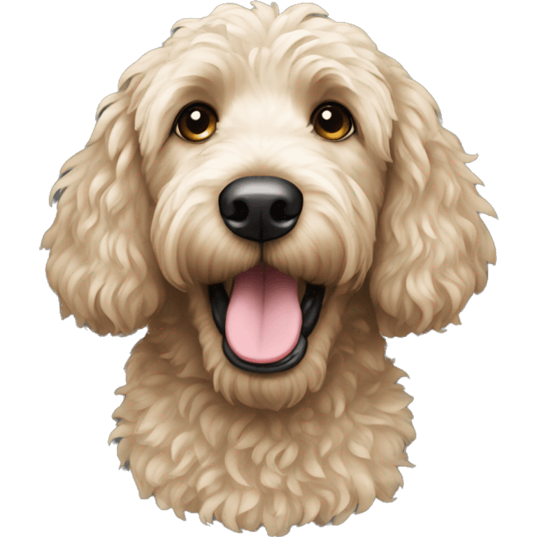 Black golden doodle  emoji