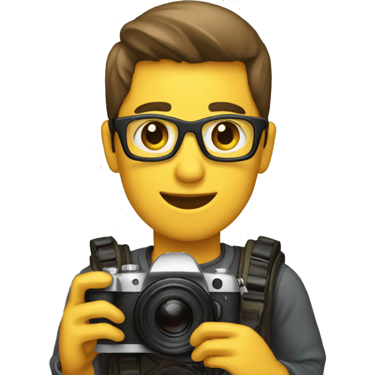 Photographer with an iphone emoji