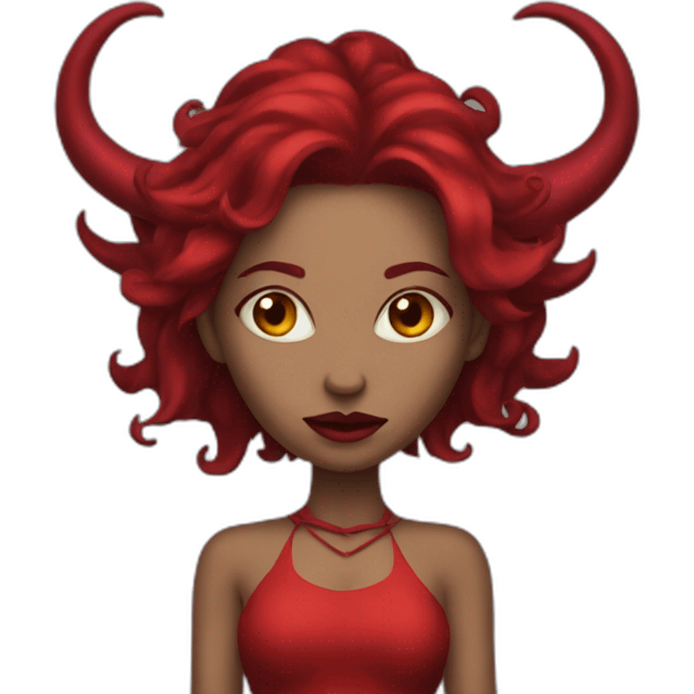 Lady demon red emoji