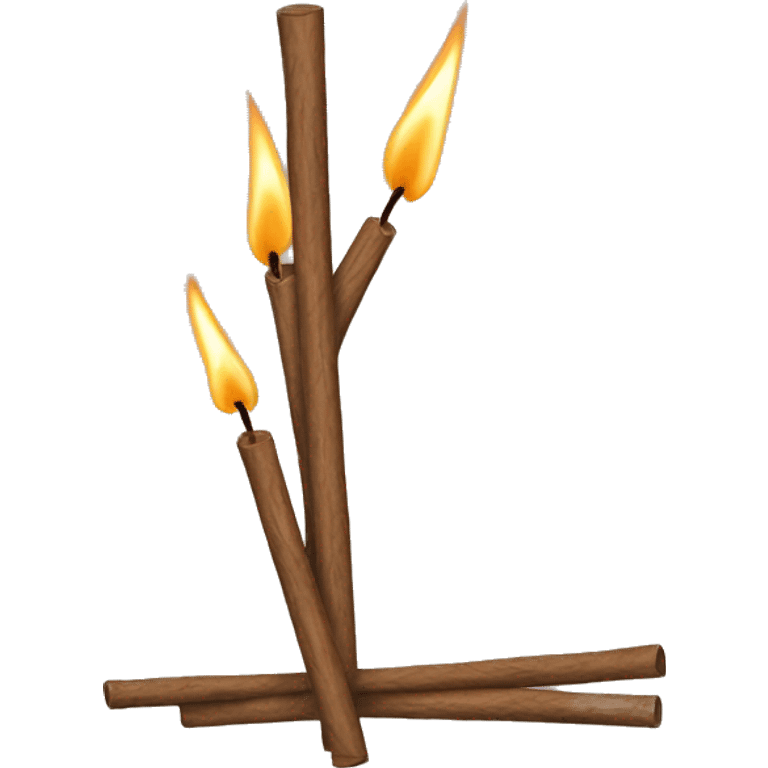 A encens make by à lot of little stick stack together with a string emoji