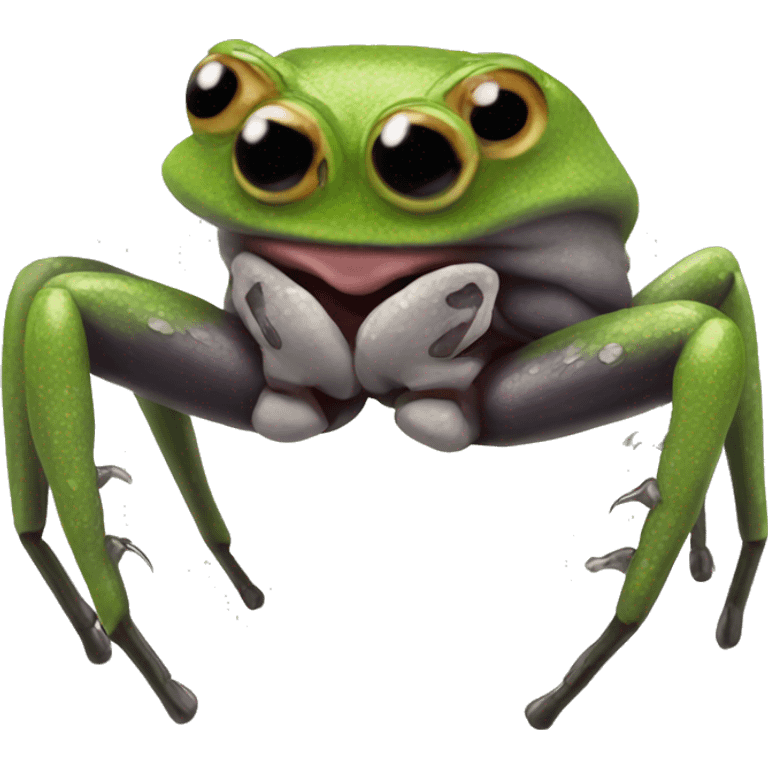 Jumping spider frog heart emoji