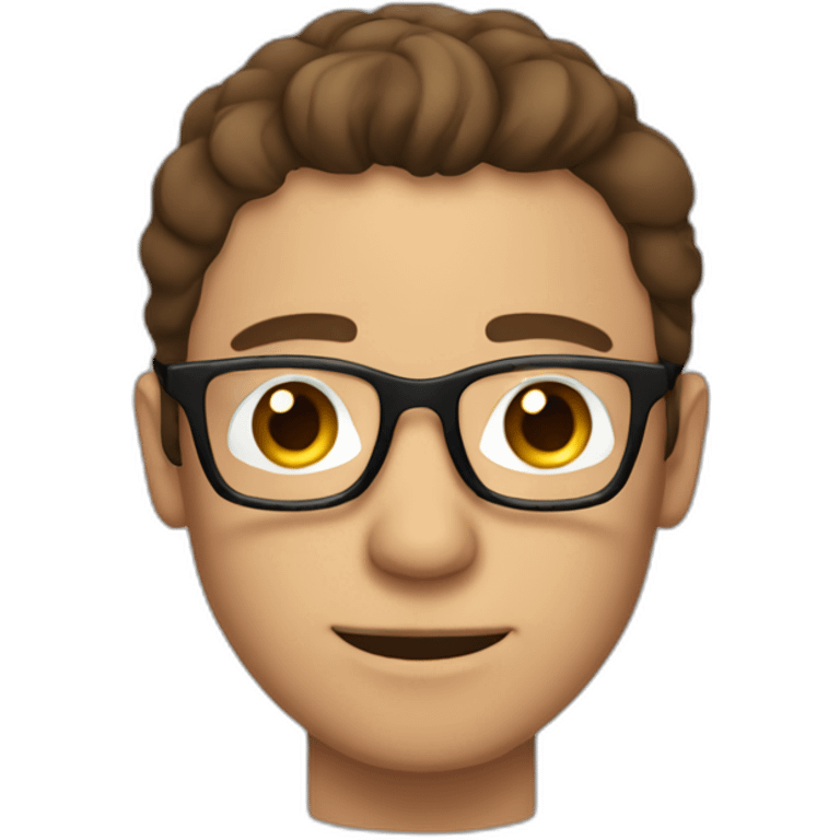 brown-haired man wearing glasses who is not able to get a key into a lock emoji