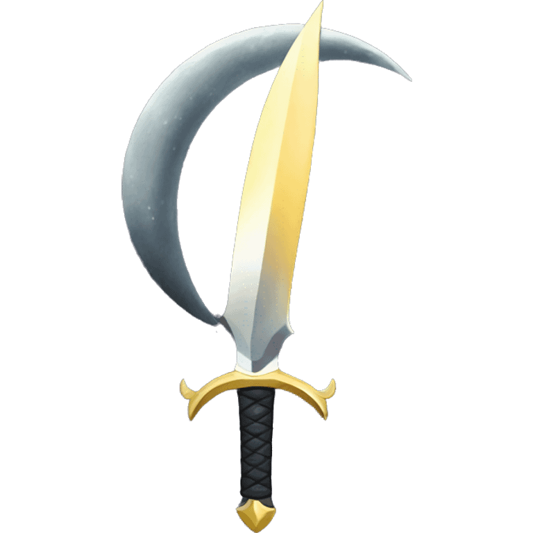 crescent moon sword emoji