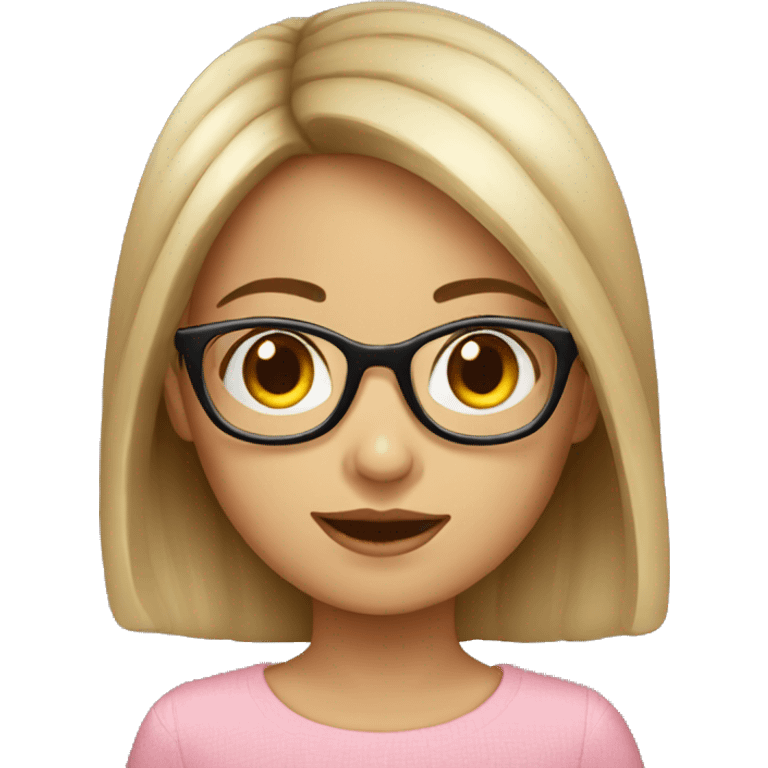 Niña lentes emoji