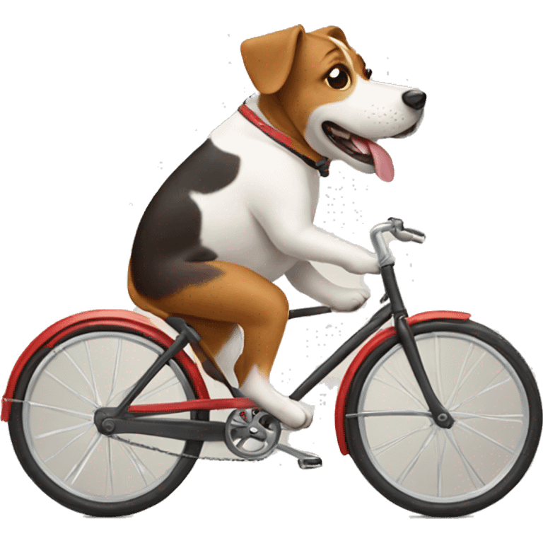 Dog riding a bike emoji