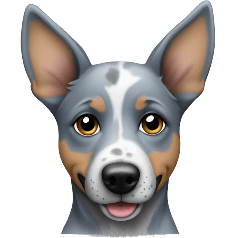 cute australian cattle dog grey and blue emoji