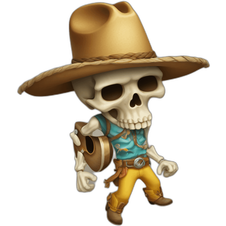 skull surfer cowboy emoji