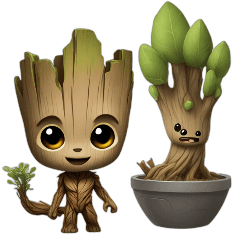 Rocket and groot emoji