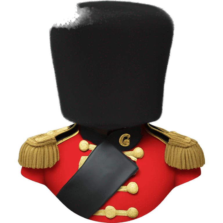 Photorealistic The British red Guardsman with bearskin hat emoji