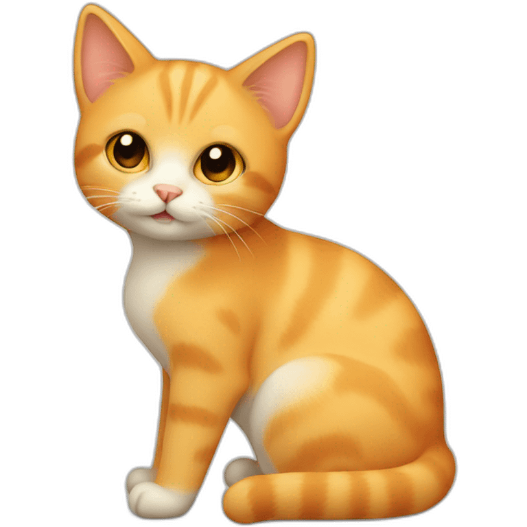 small light orange loving cat emoji