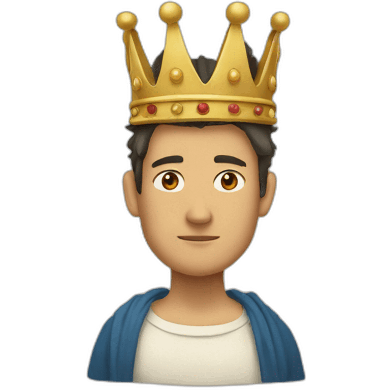 moyai with crown emoji