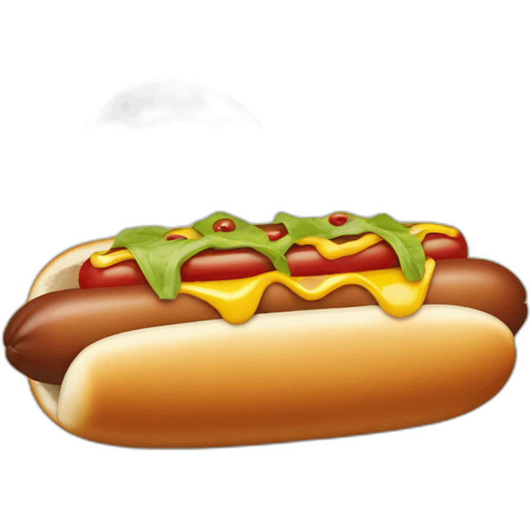 Hot dog sur tortue emoji