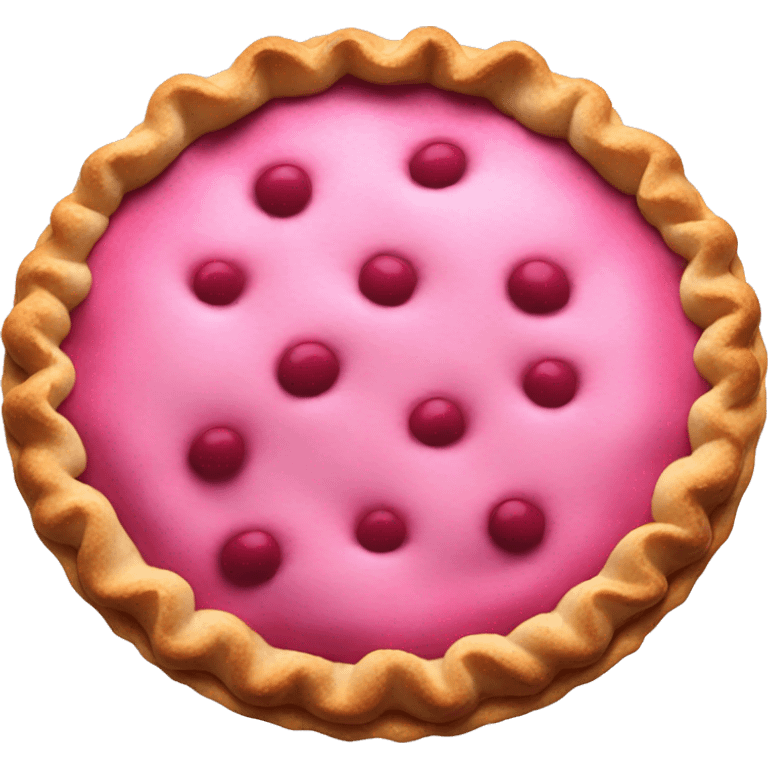 Realistic pink pie emoji